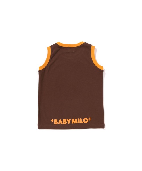A BATHING APE（アベイシングエイプ）の「MILO FACE TANK TOP（タンクトップ・キッズ・ブラック/ブラウン/ホワイト・130/110/90/120/100/140）」の6枚目の写真
