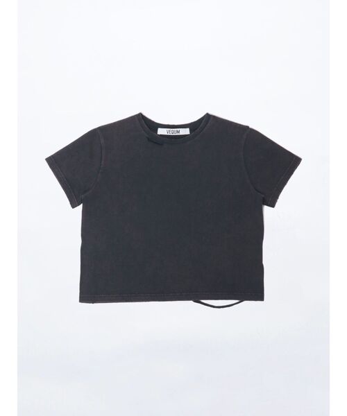 VEQUM（VEQUM）の「【VEQUM】DAMAGE CROPPED T SHIRT（Tシャツ/カットソー・レディース・ホワイト/カーキ/ブラック/ネイビー・FREE）」の8枚目の写真