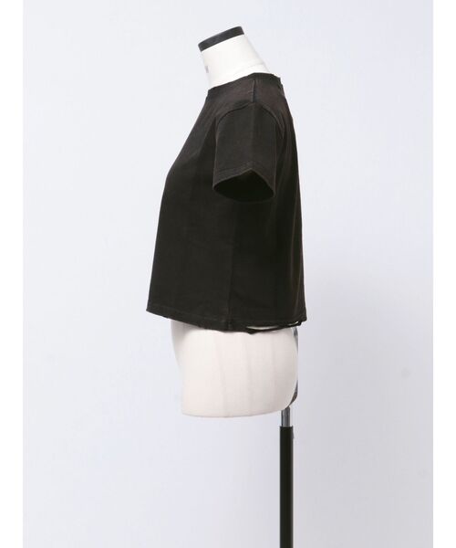 VEQUM（VEQUM）の「【VEQUM】DAMAGE CROPPED T SHIRT（Tシャツ/カットソー・レディース・ホワイト/カーキ/ブラック/ネイビー・FREE）」の10枚目の写真