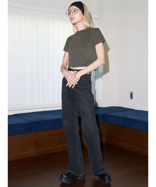 tシャツ 「VEQUM」DAMAGE CROPPED T SHIRT レディース セール】【VEQUM】DAMAGE CROPPED T SHIRT（Tシャツ/カットソー