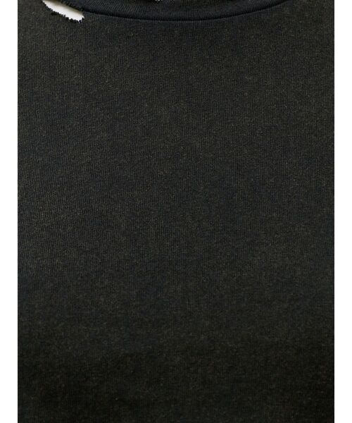 VEQUM（VEQUM）の「【VEQUM】DAMAGE CROPPED T SHIRT（Tシャツ/カットソー・レディース・ホワイト/カーキ/ブラック/ネイビー・FREE）」の16枚目の写真