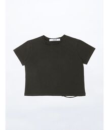 【VEQUM】DAMAGE CROPPED T SHIRT