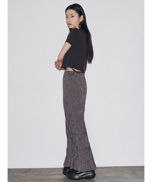 VEQUM（VEQUM）の「【VEQUM】DAMAGE CROPPED T SHIRT（Tシャツ/カットソー・レディース・ホワイト/カーキ/ブラック/ネイビー・FREE）」の10枚目の写真