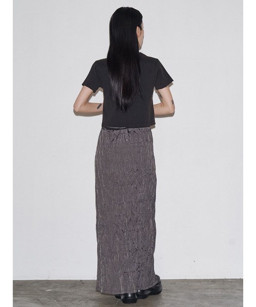 VEQUM（VEQUM）の「【VEQUM】DAMAGE CROPPED T SHIRT（Tシャツ/カットソー・レディース・ホワイト/カーキ/ブラック/ネイビー・FREE）」の11枚目の写真