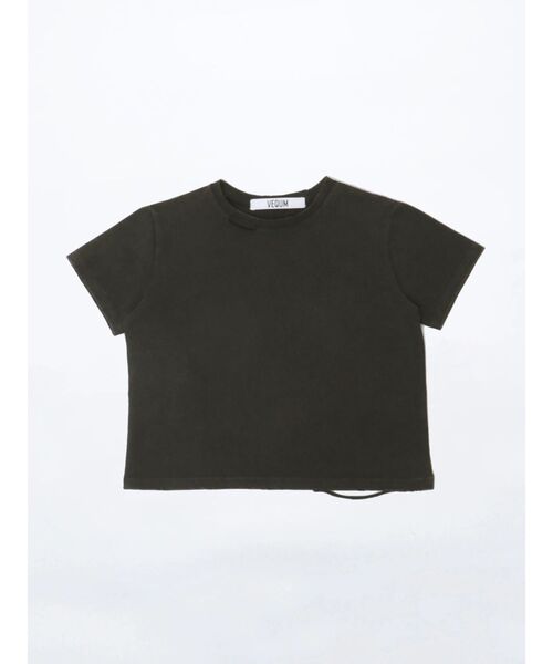 tシャツ 「VEQUM」DAMAGE CROPPED T SHIRT レディース セール】【VEQUM】DAMAGE CROPPED T SHIRT（Tシャツ/カットソー