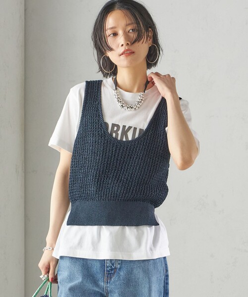 セール】in mood:リボン ニット ボール ネックレス（ネックレス）｜in