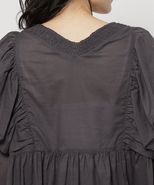 ★niko and...★ 今期　新品未使用　プレミアムローンフリルチュニック niko and ｜プレミアムローンフリルチュニック | Rakuten