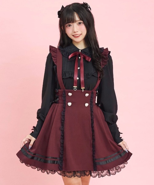 Secret Honey(シークレットハニー)の「カフス3連リボンヨークフリルブラウス(シャツ/ブラウス・レディース・ホワイト×ブラック/ブラック/オフホワイト・MEDIUM)」の12枚目の写真