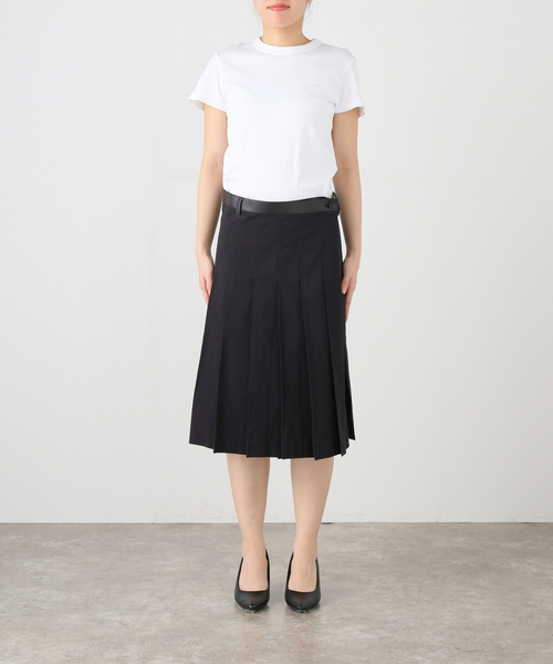 JANE SMITH / JOHN SMITH(ジェーンスミスジョンスミス)の「【JANE SMITH/ジェーンスミス】COTTON CHINO CLOTH PLEATS WRA:スカート(スカート・レディース・ネイビー・38)」の3枚目の写真