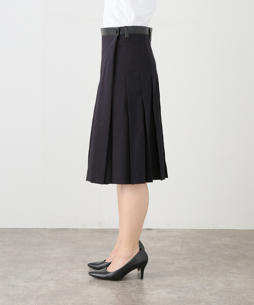 JANE SMITH / JOHN SMITH(ジェーンスミスジョンスミス)の「【JANE SMITH/ジェーンスミス】COTTON CHINO CLOTH PLEATS WRA:スカート(スカート・レディース・ネイビー・38)」の5枚目の写真