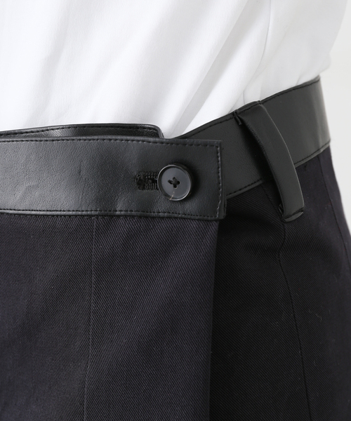 JANE SMITH / JOHN SMITH(ジェーンスミスジョンスミス)の「【JANE SMITH/ジェーンスミス】COTTON CHINO CLOTH PLEATS WRA:スカート(スカート・レディース・ネイビー・38)」の8枚目の写真
