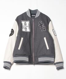 Wind and Sea スタジャン ブラウン・グレー ウィンダンシーWIND AND SEA スタジャン