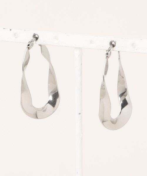 ARCHIVER（アーカイバ）の「【RS】《Stainless》 Tears Ring Pierce 35mm-ティアーズリング ピアス（ピアス（両耳用）・レディース・ブラック/ゴールド/シルバー・FREE）」の8枚目の写真