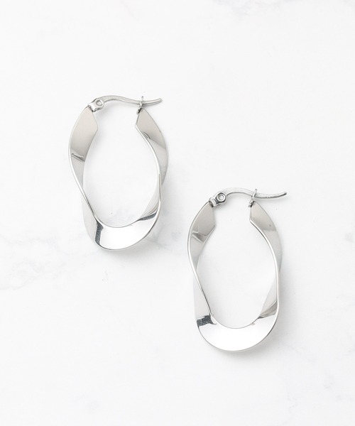 ARCHIVER（アーカイバ）の「【RS】《Stainless》 Tears Ring Pierce 35mm-ティアーズリング ピアス（ピアス（両耳用）・レディース・ブラック/ゴールド/シルバー・FREE）」の6枚目の写真