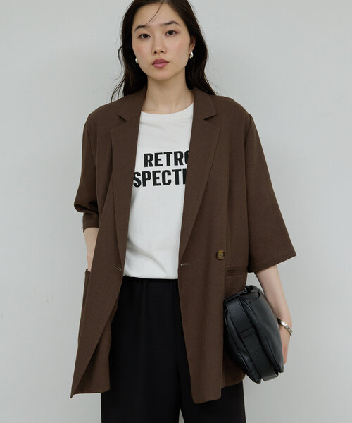 GALLARDAGALANTE（ガリャルダガランテ）の「ロゴTシャツ《Retrospective》（Tシャツ/カットソー・レディース・ホワイト/チャコールグレー・FREE）」の6枚目の写真