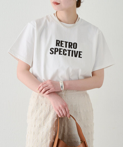 GALLARDAGALANTE（ガリャルダガランテ）の「ロゴTシャツ《Retrospective》（Tシャツ/カットソー・レディース・ホワイト/チャコールグレー・FREE）」の8枚目の写真