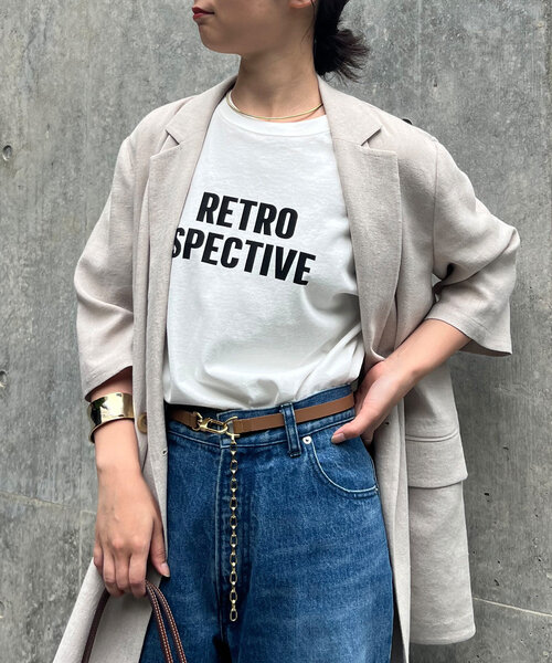 GALLARDAGALANTE（ガリャルダガランテ）の「ロゴTシャツ《Retrospective》（Tシャツ/カットソー・レディース・ホワイト/チャコールグレー・FREE）」の16枚目の写真