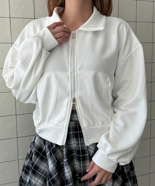 WOND(ウォンド)の「WOND/Wジップトップ(スウェット・レディース・杢グレー/ブラック/オフホワイト・FREE)」の21枚目の写真