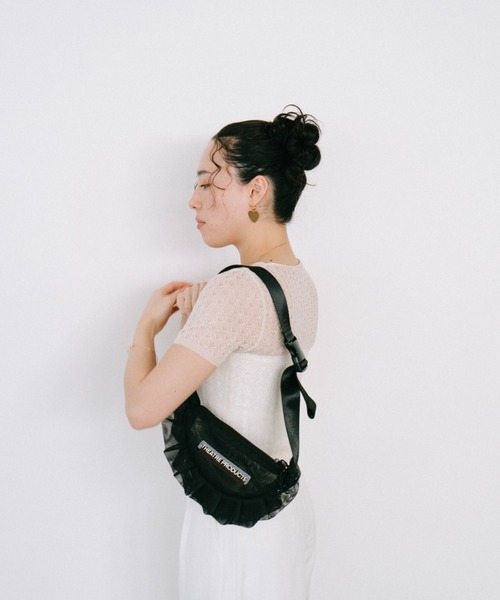 THEATRE PRODUCTS(シアタープロダクツ)の「メッシュフリルラウンドショルダーバッグM(ショルダーバッグ・レディース・ブルー/グレー/ブラック・FREE)」の20枚目の写真