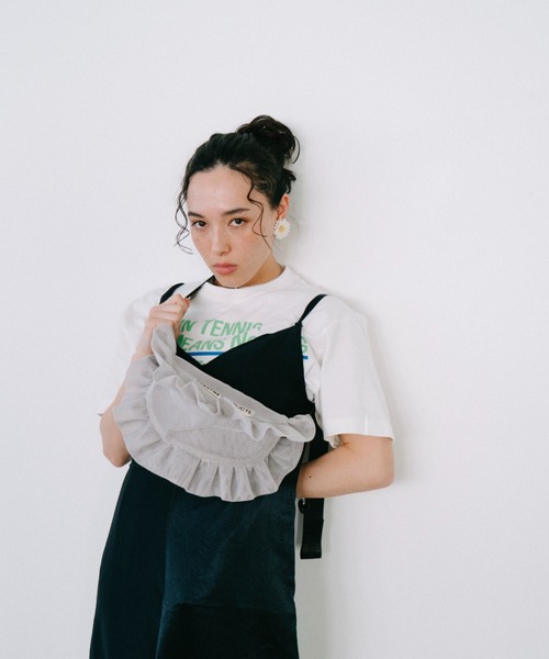 THEATRE PRODUCTS(シアタープロダクツ)の「メッシュフリルラウンドショルダーバッグM(ショルダーバッグ・レディース・ブルー/グレー/ブラック・FREE)」の6枚目の写真