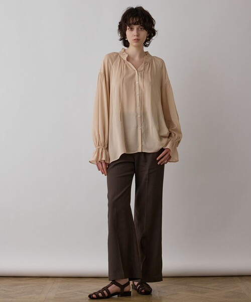 GRACE CONTINENTAL / グレースコンチネンタル レースキャミ付カフタンブラウス キカレースフード付トップ / GRACE CONTINENTAL | GRACE