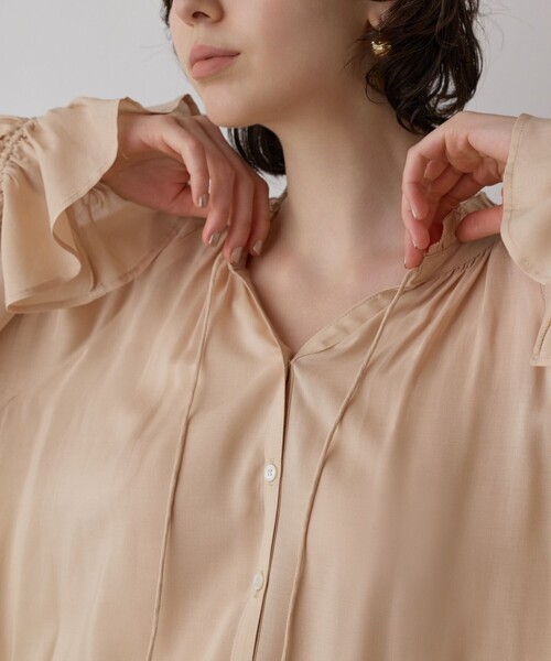 GRACE CONTINENTAL / グレースコンチネンタル レースキャミ付カフタンブラウス キカレースフード付トップ / GRACE CONTINENTAL | GRACE
