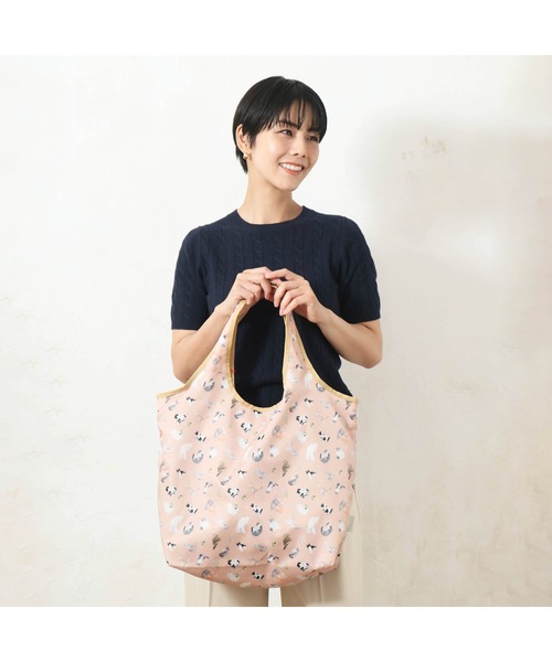 salle de bal(サルデバル)の「polka polka UCHINOKO保冷保温エコバッグ SDI(エコバッグ/サブバッグ・レディース・ブラック/ピンク/ブルー/アイボリー・FREE)」の5枚目の写真