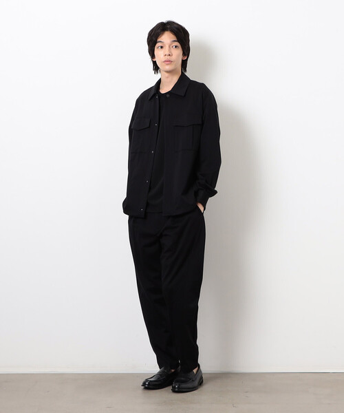 COMME CA ISM(コムサイズム)の「MADE IN JAPAN カネマサ莫大小(株)× COMME CA ISM シャツブルゾン(ブルゾン・メンズ・ブラック・MEDIUM/LARGE)」の5枚目の写真
