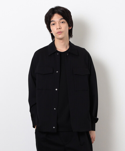COMME CA ISM(コムサイズム)の「MADE IN JAPAN カネマサ莫大小(株)× COMME CA ISM シャツブルゾン(ブルゾン・メンズ・ブラック・MEDIUM/LARGE)」の6枚目の写真