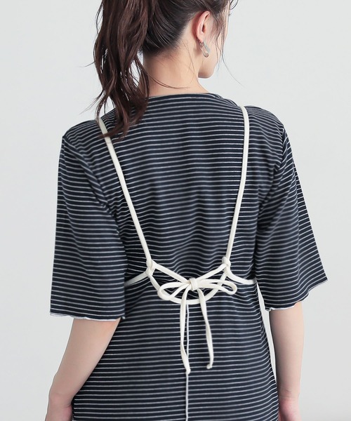 n'OrLABEL（ノアールレーベル）の「『リブボーダーカットソー＆キャミワンピースセットアップ』（ワンピース・レディース・カーキ/ブルー/ネイビー・2/1）」の17枚目の写真