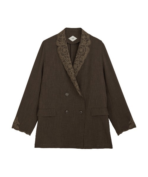 ジャケット・アウター Ameri MEDI LACE EMBROIDERY COLLAR JACKET MEDI LACE EMBROIDERY COLLAR JACKET