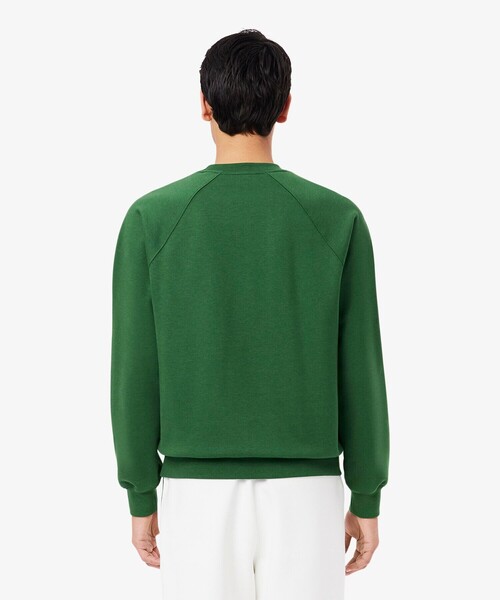 LACOSTE(ラコステ)の「エンブレムステッチフレンチメイドクルーネックスウェット(スウェット・メンズ・オフホワイト/グリーン・4/3/5/2)」の4枚目の写真