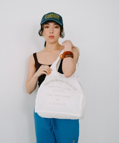 THEATRE PRODUCTS（シアタープロダクツ）の「ビーズエンブロイダリーハンドバッグL（トートバッグ・レディース・ブラック/ホワイト・FREE）」の8枚目の写真