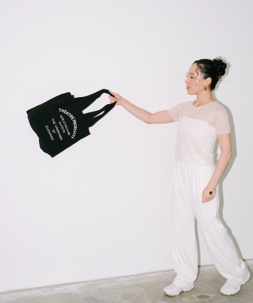 THEATRE PRODUCTS（シアタープロダクツ）の「ビーズエンブロイダリーハンドバッグL（トートバッグ・レディース・ブラック/ホワイト・FREE）」の16枚目の写真