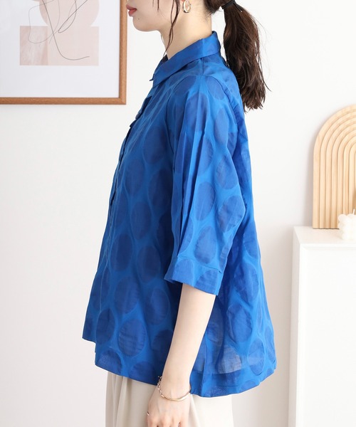 BARNDOOR(バーンドア)の「塩縮 ビッグ袖ブラウス 26SS(シャツ/ブラウス・レディース・ブラック/オフホワイト/ブルー・FREE)」の19枚目の写真