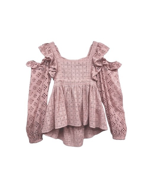 セール】cotton ribbon lace blouse（シャツ/ブラウス）｜HONEY MI  