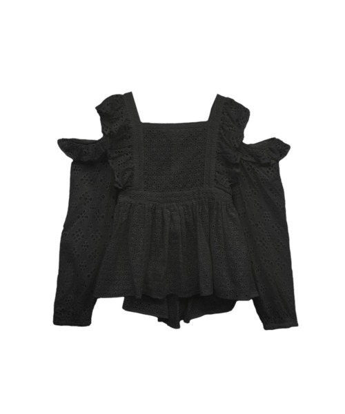 HONEY MI HONEY(ハニーミーハニー)の「cotton ribbon lace blouse(シャツ/ブラウス・レディース・ホワイト/ピンク/ブラック・FREE)」の2枚目の写真