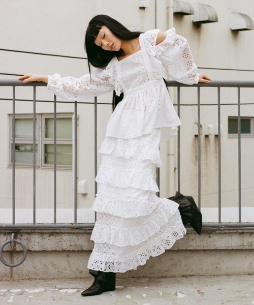 HONEY MI HONEY(ハニーミーハニー)の「cotton ribbon lace blouse(シャツ/ブラウス・レディース・ホワイト/ピンク/ブラック・FREE)」の4枚目の写真