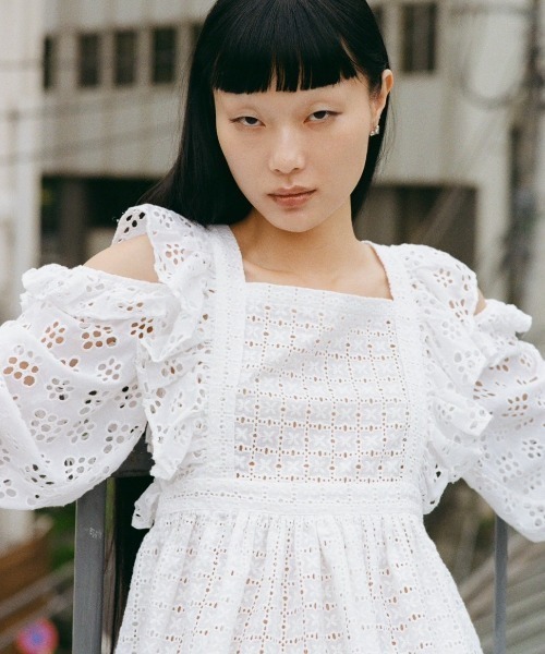 HONEY MI HONEY(ハニーミーハニー)の「cotton ribbon lace blouse(シャツ/ブラウス・レディース・ホワイト/ピンク/ブラック・FREE)」の8枚目の写真