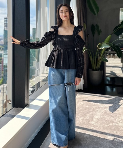 HONEY MI HONEY(ハニーミーハニー)の「cotton ribbon lace blouse(シャツ/ブラウス・レディース・ホワイト/ピンク/ブラック・FREE)」の11枚目の写真