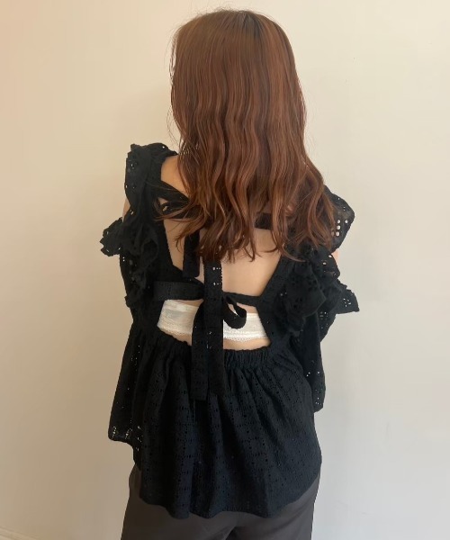 HONEY MI HONEY(ハニーミーハニー)の「cotton ribbon lace blouse(シャツ/ブラウス・レディース・ホワイト/ピンク/ブラック・FREE)」の19枚目の写真