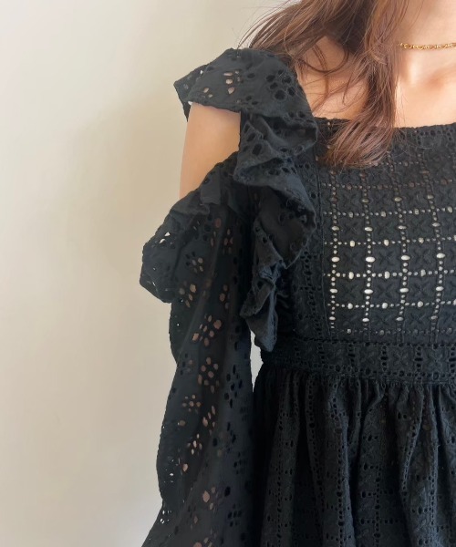 HONEY MI HONEY(ハニーミーハニー)の「cotton ribbon lace blouse(シャツ/ブラウス・レディース・ホワイト/ピンク/ブラック・FREE)」の20枚目の写真