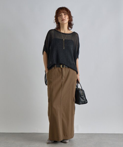 セール】【さらっと着やすい】ペーパーポンチョニット（ニット