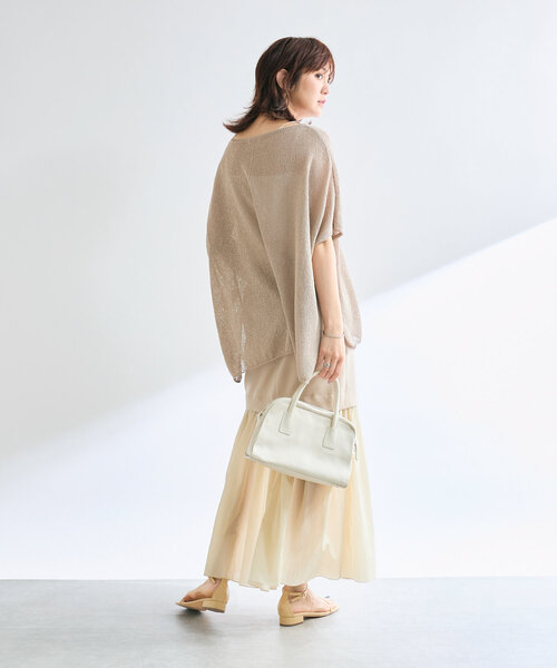 RIVE DROITE ☆ ペーパーポンチョニット RIVE DROITE ニット セーター 「さらっと着やすい」ペーパー