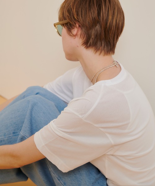 allureville（アルアバイル）の「クロップＴシャツ（Tシャツ/カットソー・レディース・オフホワイト/ブラック・2）」の10枚目の写真