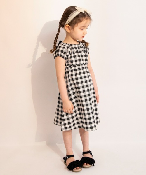 BRANSHES（ブランシェス）の「【綿100％】バックリボンワンピース（ワンピース・キッズ・ブラック/ブルー/カラフル・80/90/100/110/120/130/140/150）」の7枚目の写真