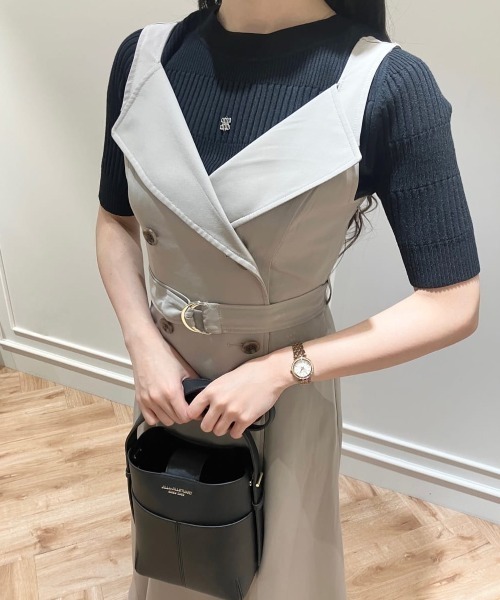 セール】◇トレンチディティールジャンスカ（ジャンパースカート