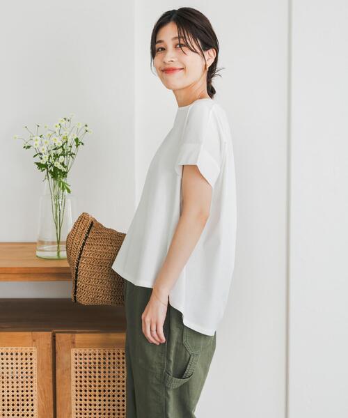 URBAN RESEARCH DOORS（アーバンリサーチドアーズ）の「『仁村紗和さん着用』『UR TECH』サマシェアバックデザインプルオーバー（Tシャツ/カットソー・レディース・ネイビー/パープル/グレー系その他/オフホワイト・MEDIUM）」の11枚目の写真