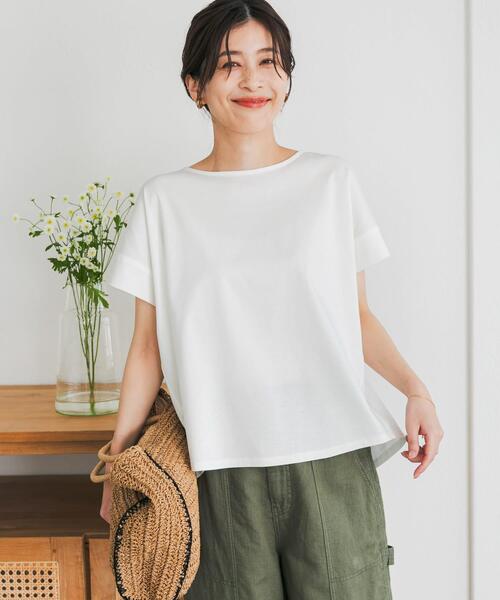 URBAN RESEARCH DOORS（アーバンリサーチドアーズ）の「『仁村紗和さん着用』『UR TECH』サマシェアバックデザインプルオーバー（Tシャツ/カットソー・レディース・ネイビー/パープル/グレー系その他/オフホワイト・MEDIUM）」の13枚目の写真