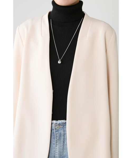 M.deux（エムドゥ）の「〈ハイストレッチノーカラージャケット〉（ノーカラージャケット・レディース・オフホワイト・MEDIUM）」の6枚目の写真